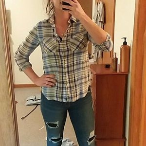American Eagle Vintage boyfriend plaid shirt